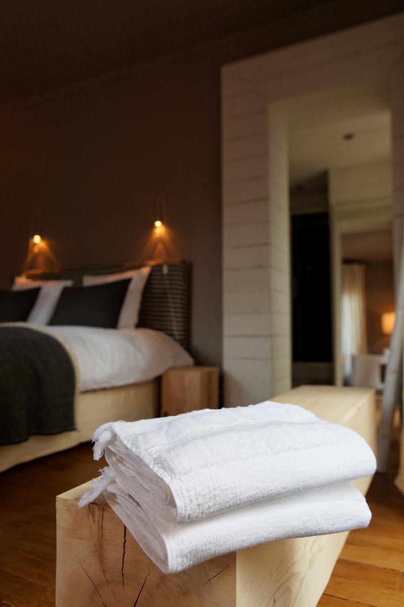 Chalet Hotel La Feline Blanche แซ็งต์-แฌร์เวส์-เลส์-แบ็งส์ ภายนอก รูปภาพ